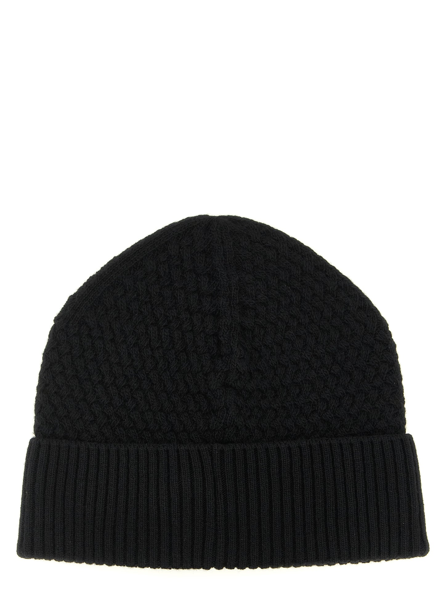 Beanie Hat by Moncler for men in cashmere wool & leather black features a refined luxury silhouette, artfully capturing the essence of the refined luxury Cashmere Wool & Leather Beanie Hat design for a sophisticated, premium look.