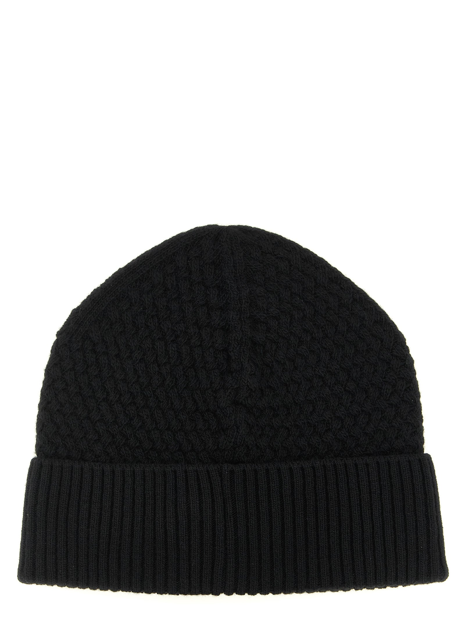 Beanie Hat by Moncler for men in cashmere wool & leather black features a refined luxury silhouette, artfully capturing the essence of the refined luxury Cashmere Wool & Leather Beanie Hat design for a sophisticated, premium look.