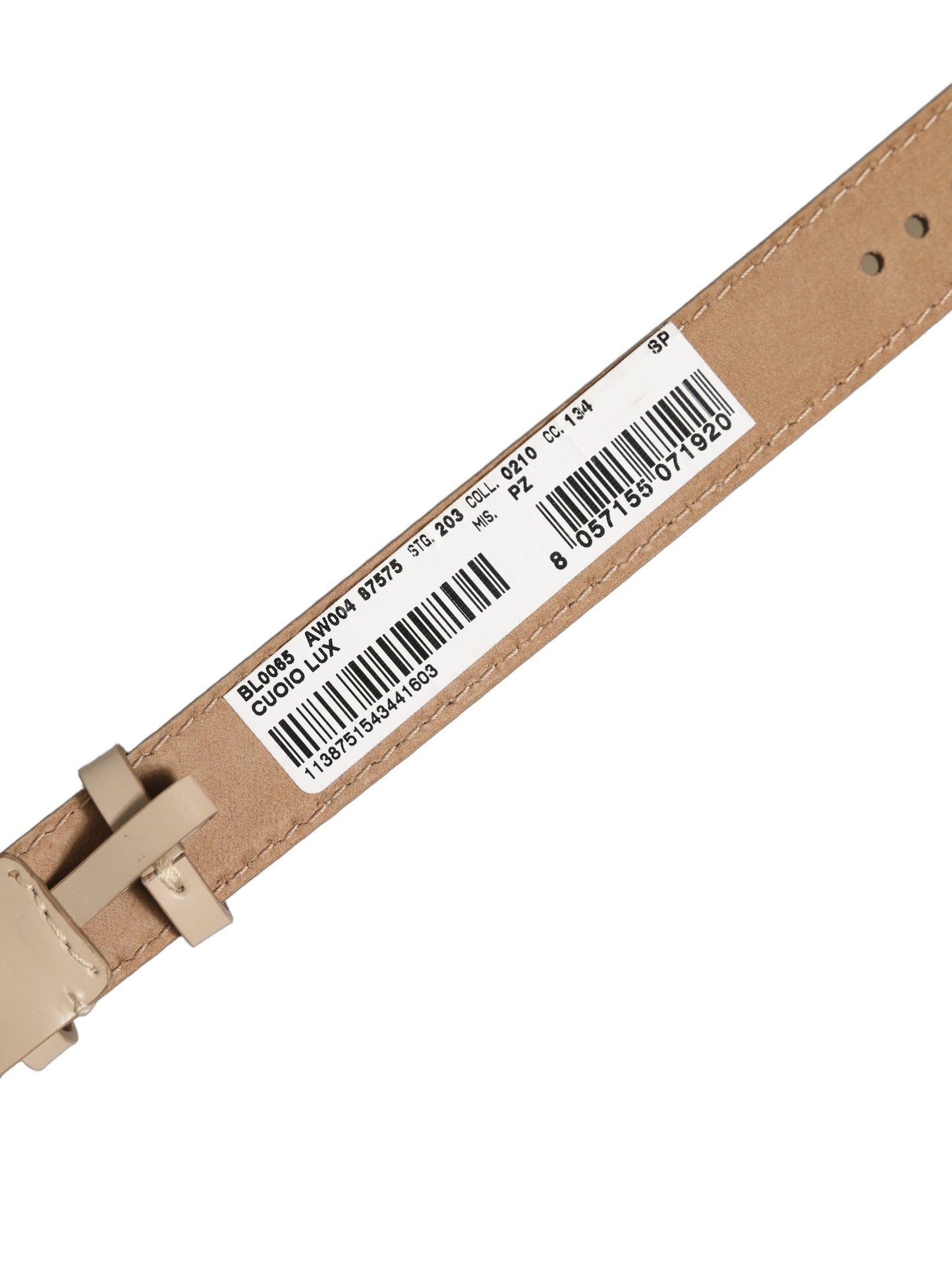Dolce & Gabbana Beige Calfskin Leather Gold Buckle Belt Strap Bracelet