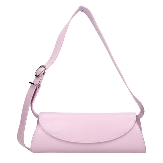 Crossbody Handbag by Jil Sander for women in leather pink features a multifaceted silhouette, showcasing a secure and multifaceted with versatile crossbody-strap & adjustable-strap for multifaceted style.