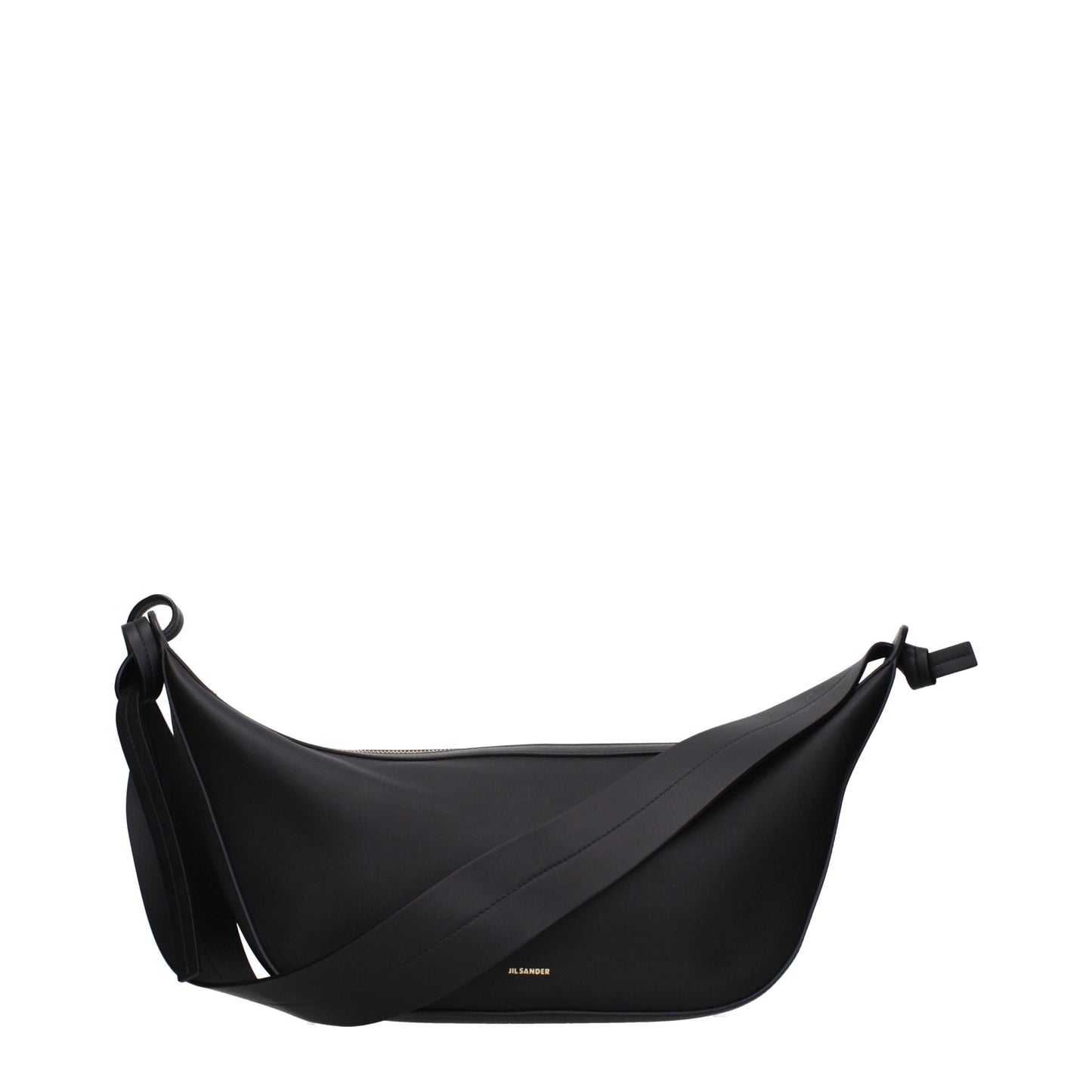 Shoulder Bag by Jil Sander for women in leather black features a effortless sophistication silhouette, secured by a with ample and versatile shoulder-strap for a effortless sophistication finish.