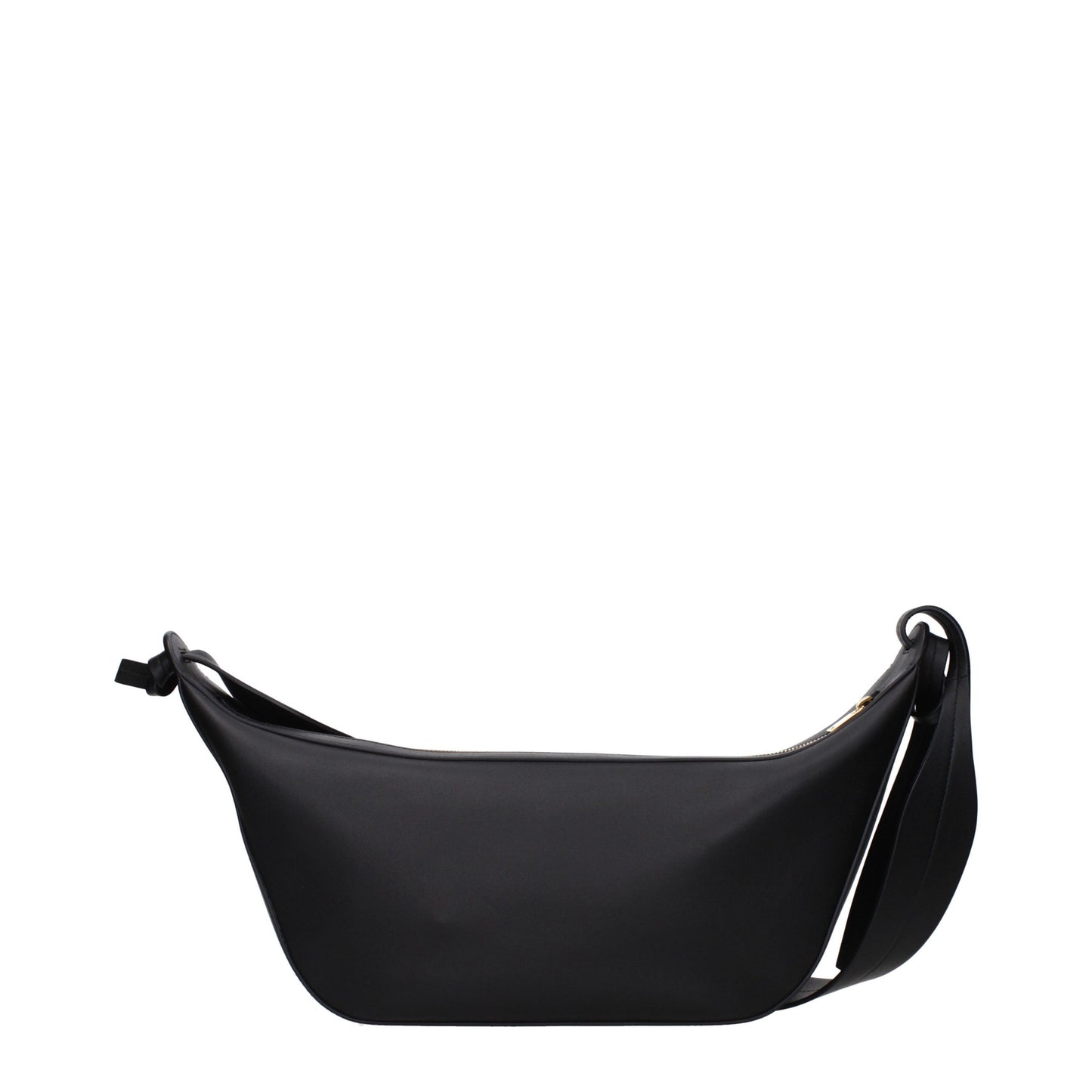 Shoulder Bag by Jil Sander for women in leather black presents a statuesque silhouette, showcasing a secure and statuesque with versatile shoulder-strap for a sophisticated look.