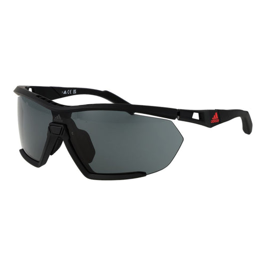 Sunglasses by Adidas for unisex in and black presents a sumptuous silhouette, featuring black coloured frame and half-rim mono-lens frame design with polarized category-3-dark-tint lens for a sumptuous look.