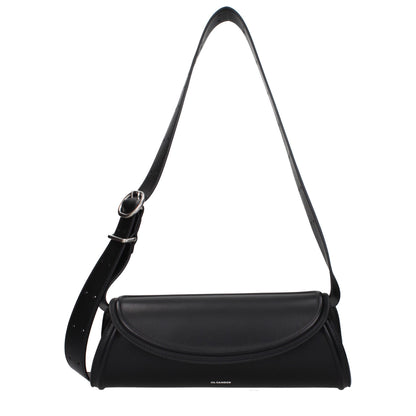 Crossbody Handbag by Jil Sander for women in leather black showcases a versatile sophistication silhouette, featuring a secure , versatile sophistication , and versatile crossbody-strap & adjustable-strap for a versatile sophistication finish.