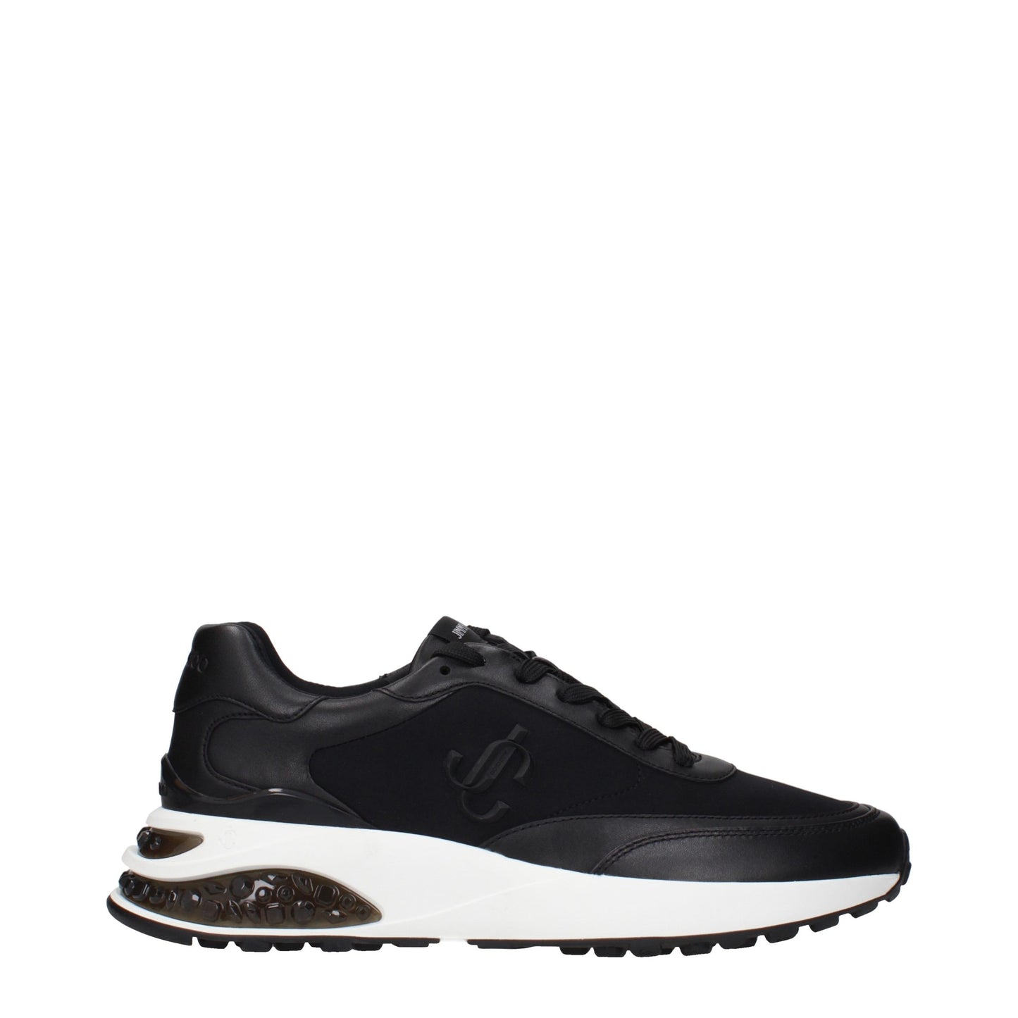 Athletic Sneakers by Jimmy Choo for men in fabric black showcases an impeccable silhouette, defined by an impeccable athletic style design that perfectly captures the essence of the Men's Athletic Fabric Sneakers.