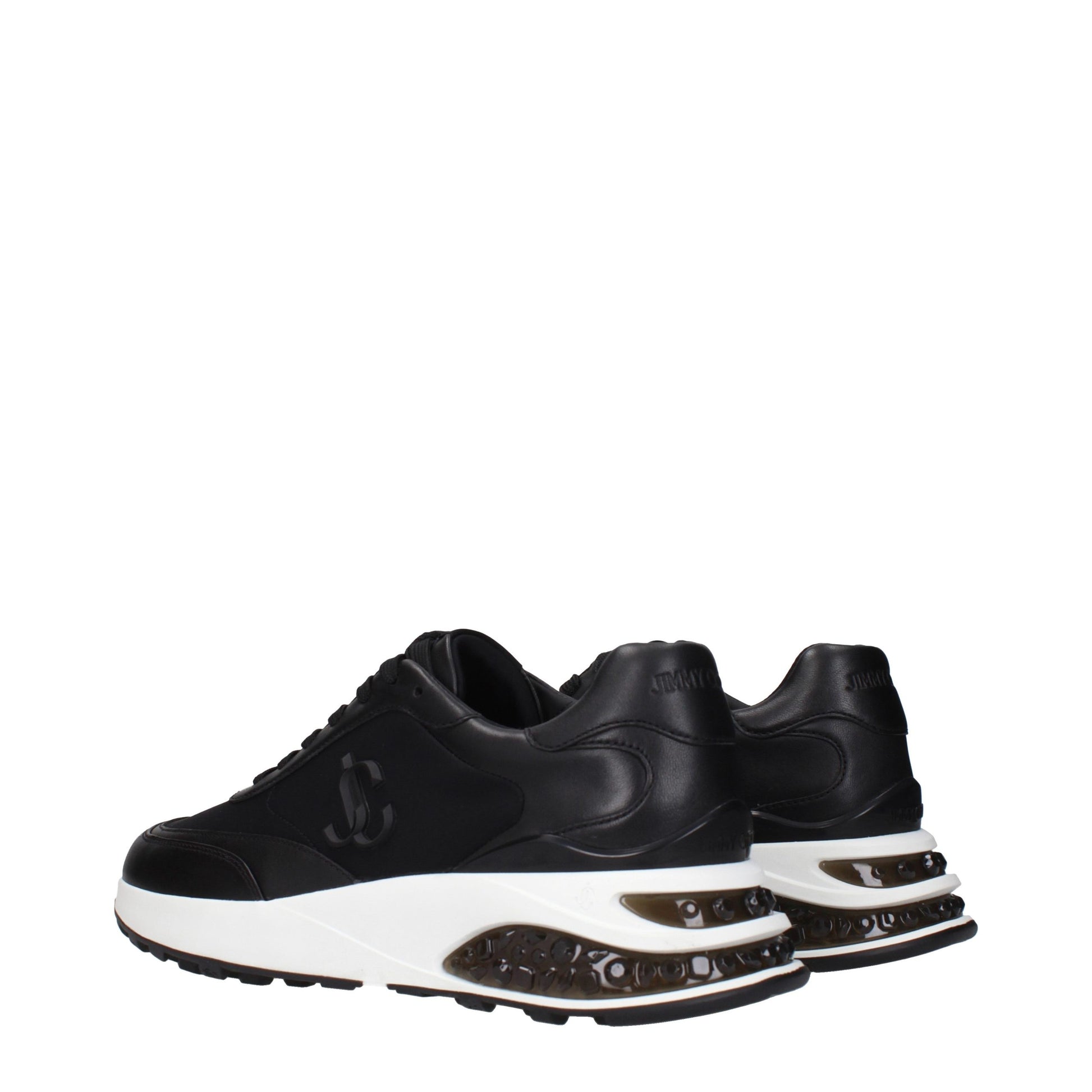 Athletic Sneakers by Jimmy Choo for men in fabric black presents a sleek silhouette, perfectly capturing the athletic style essence of Men's Athletic Fabric Sneakers with its sleek design and premium finish.