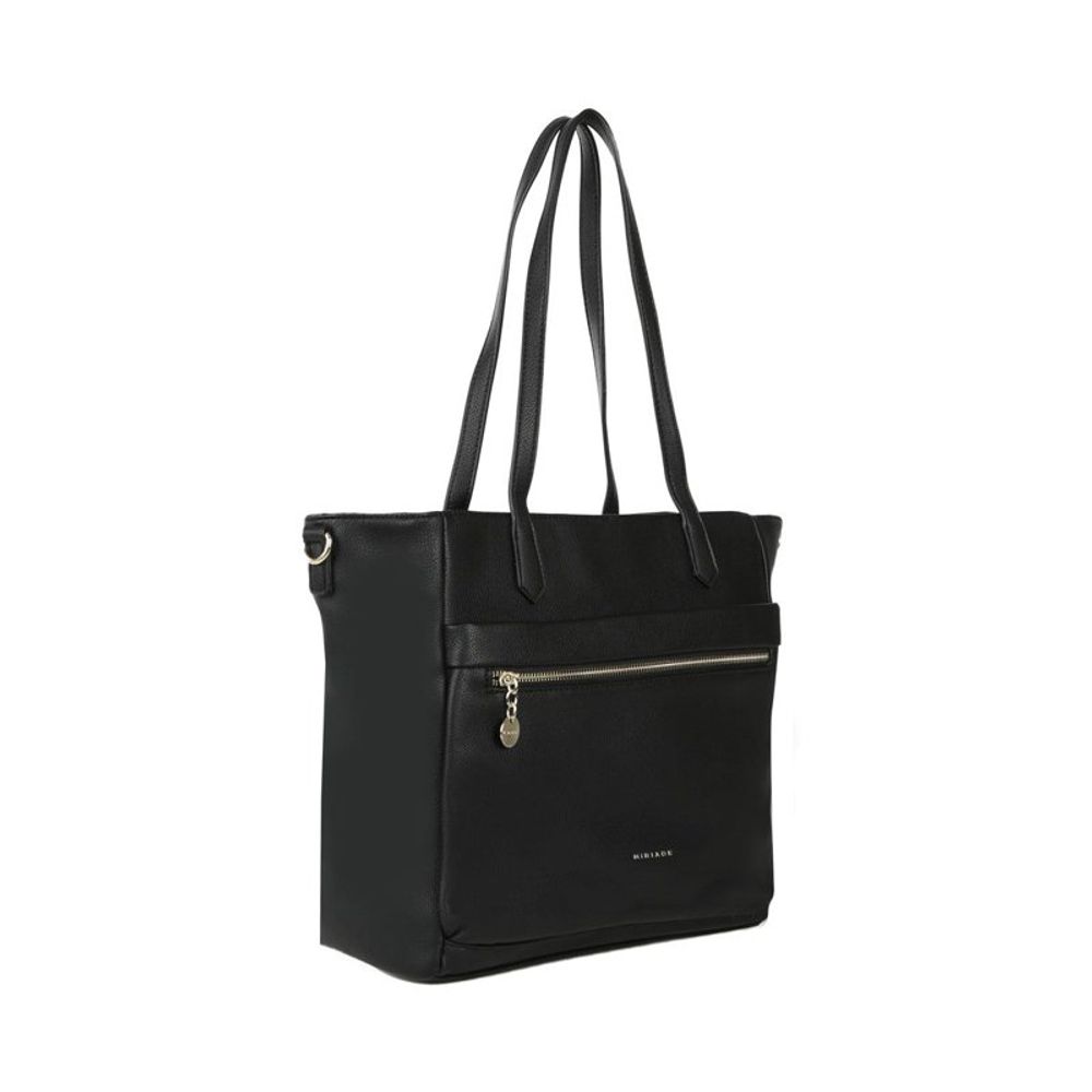 MIRIADE Polyethylene & Polyurethane Shoulder Bag - Black