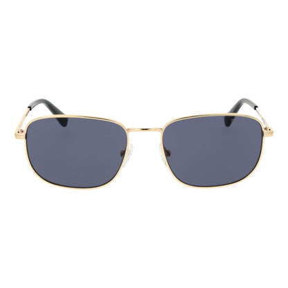 Sunglasses by Gant for men in metal gold features an lustrous rectangle full-rim frame design with gold coloured frame detailing and non-polarized category-3-dark-tint lens for a lustrous aesthetic.