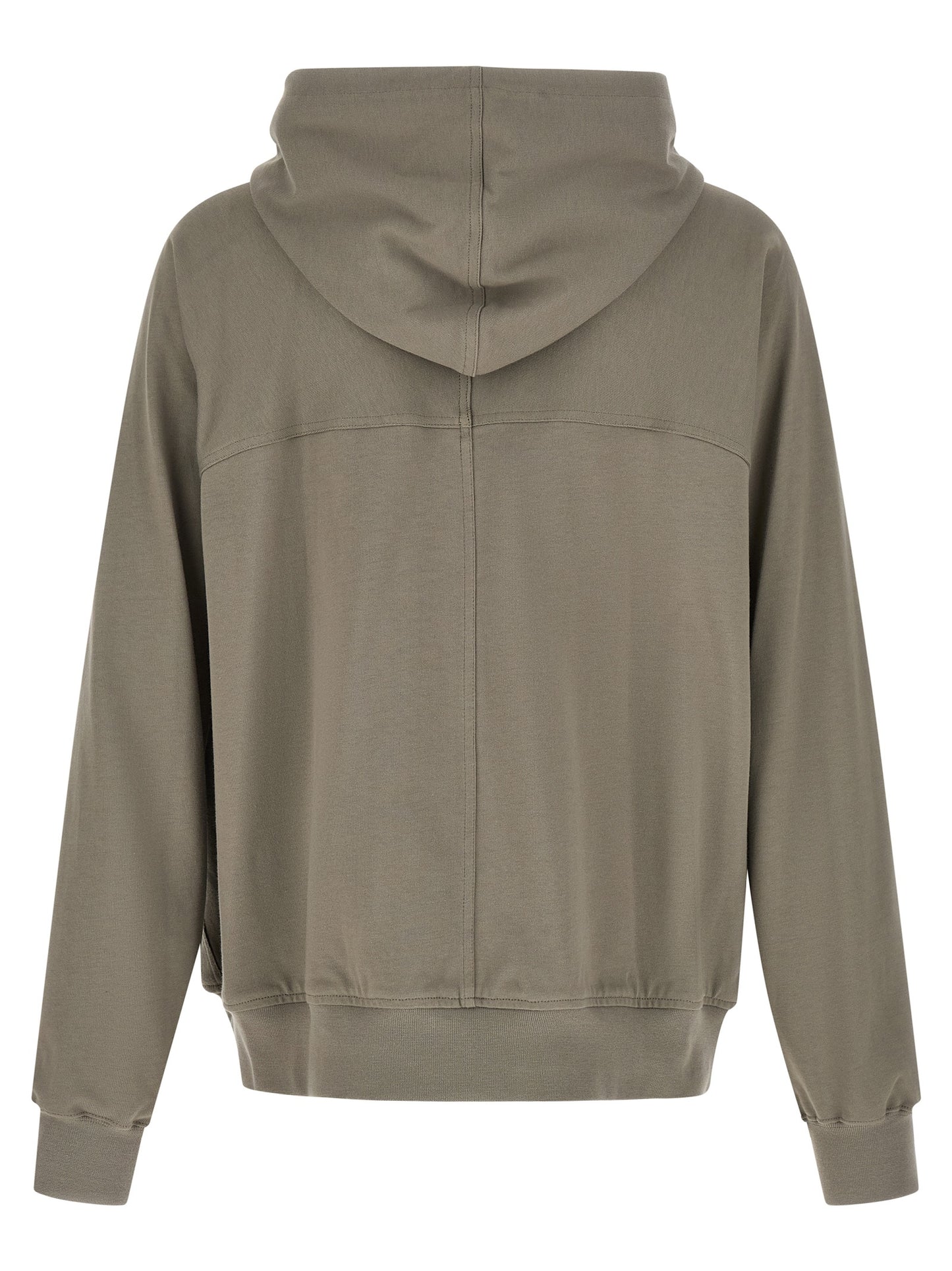 Sweatshirt Hoodie by Rick Owens for men in organic cotton gray & silver features a authentic silhouette, showcasing a sophisticated hooded neckline and authentic detail for a refined finish.