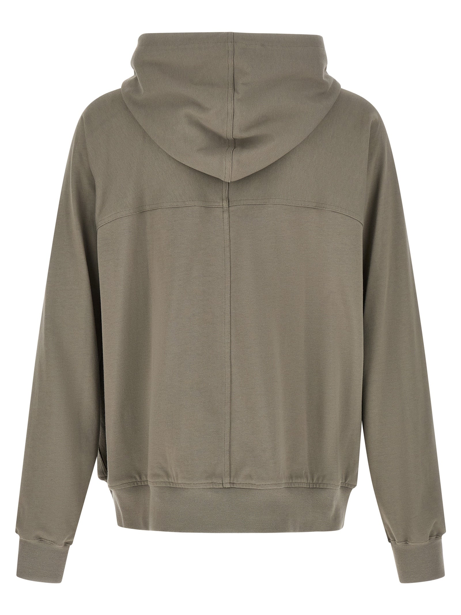 Sweatshirt Hoodie by Rick Owens for men in organic cotton gray & silver features a authentic silhouette, showcasing a sophisticated hooded neckline and authentic detail for a refined finish.