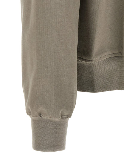 Sweatshirt Hoodie by Rick Owens for men in organic cotton gray & silver features a edgy silhouette, detailed with a edgy and for a refined finish.