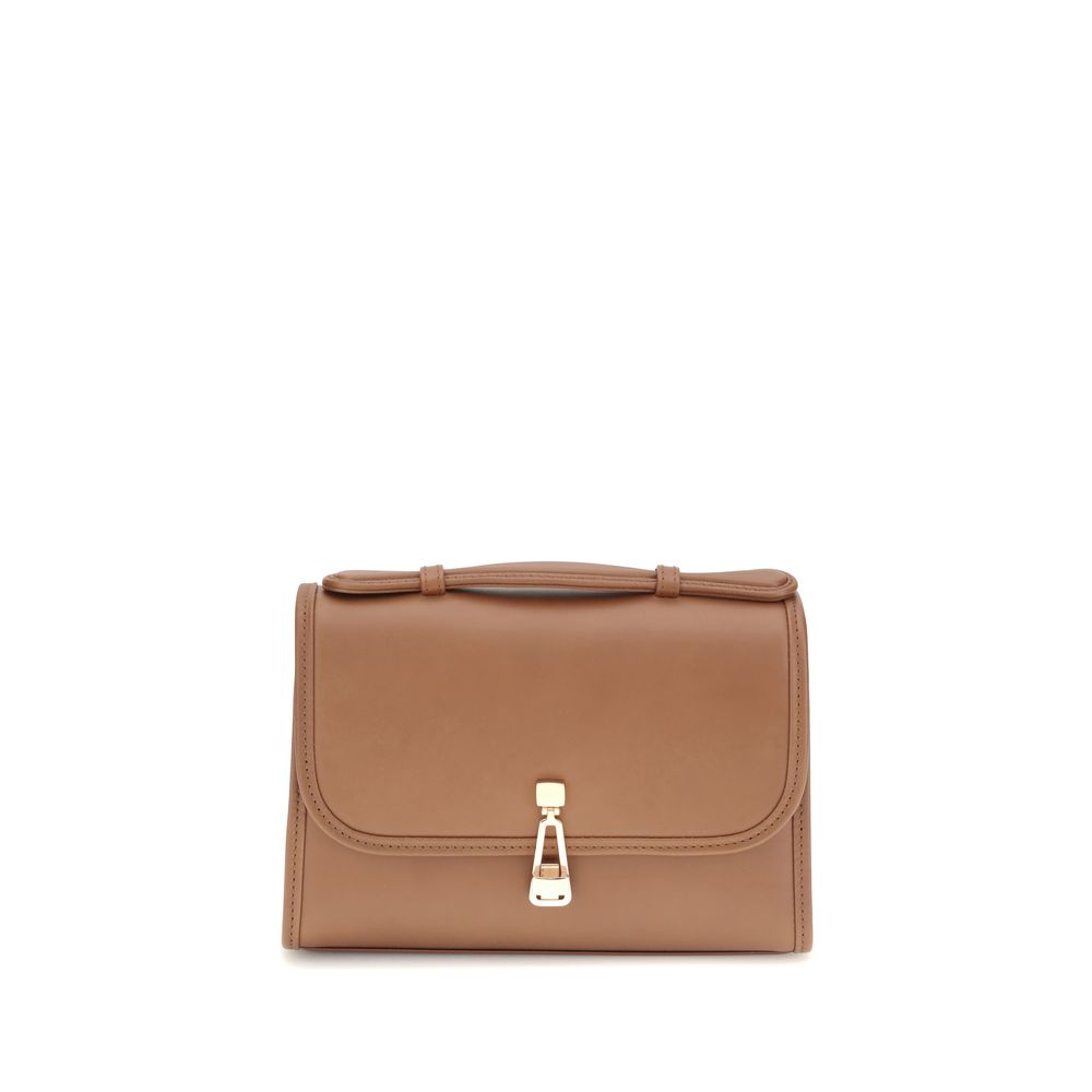 Mini Crossbody Flap Shoulder Bag by Gabriela Hearst for women in leather brown showcases a enviable silhouette, artfully detailed with a secure flap, organized cardholder, and versatile crossbody-strap & handle for a enviable look.