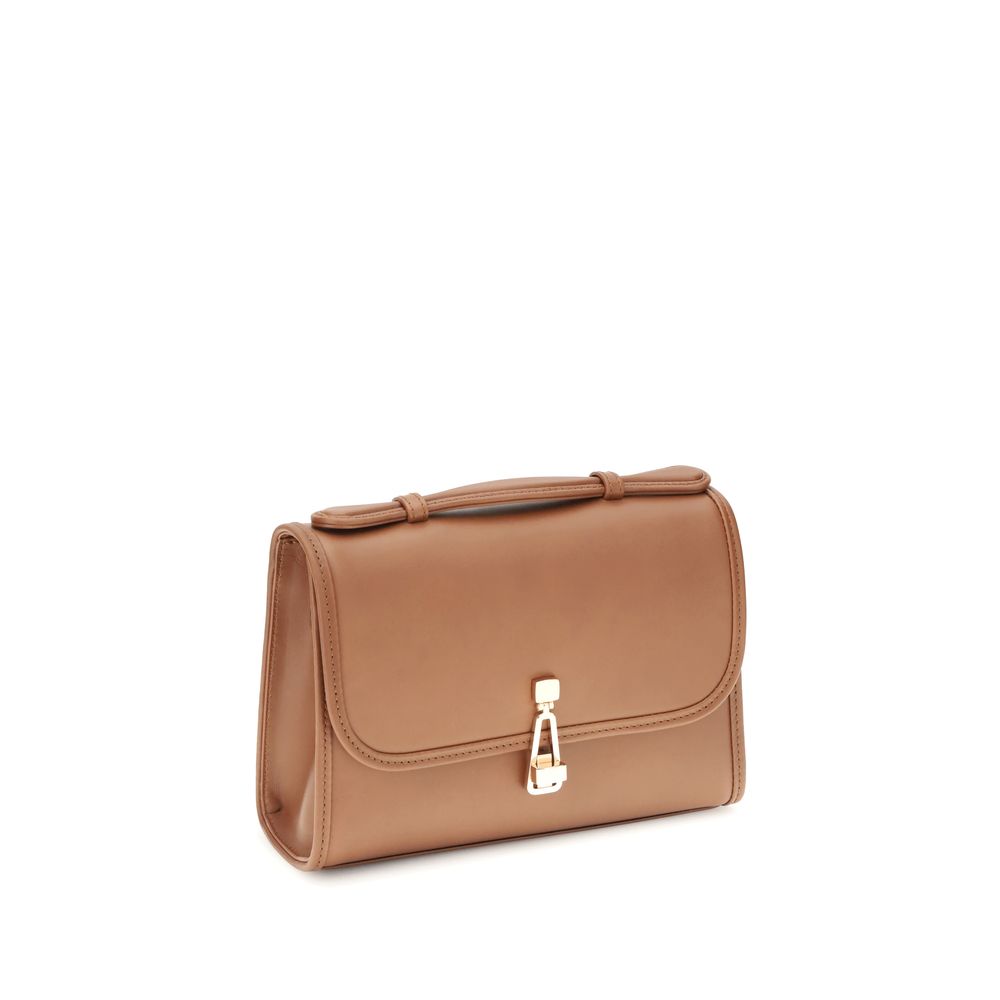Mini Crossbody Flap Shoulder Bag by Gabriela Hearst for women in leather brown features a effortless chic silhouette with a secure flap, ample cardholder, and versatile crossbody-strap & handle for a effortless chic finish.