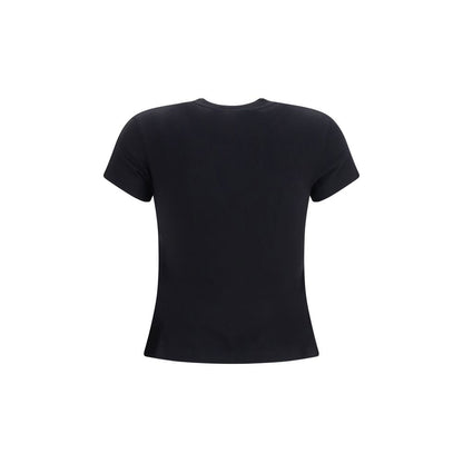 T-Shirt by Off-White for women in stretch cotton black, white & print showcases a chic silhouette, artfully detailed with a chic crew neckline and for a chic finish.