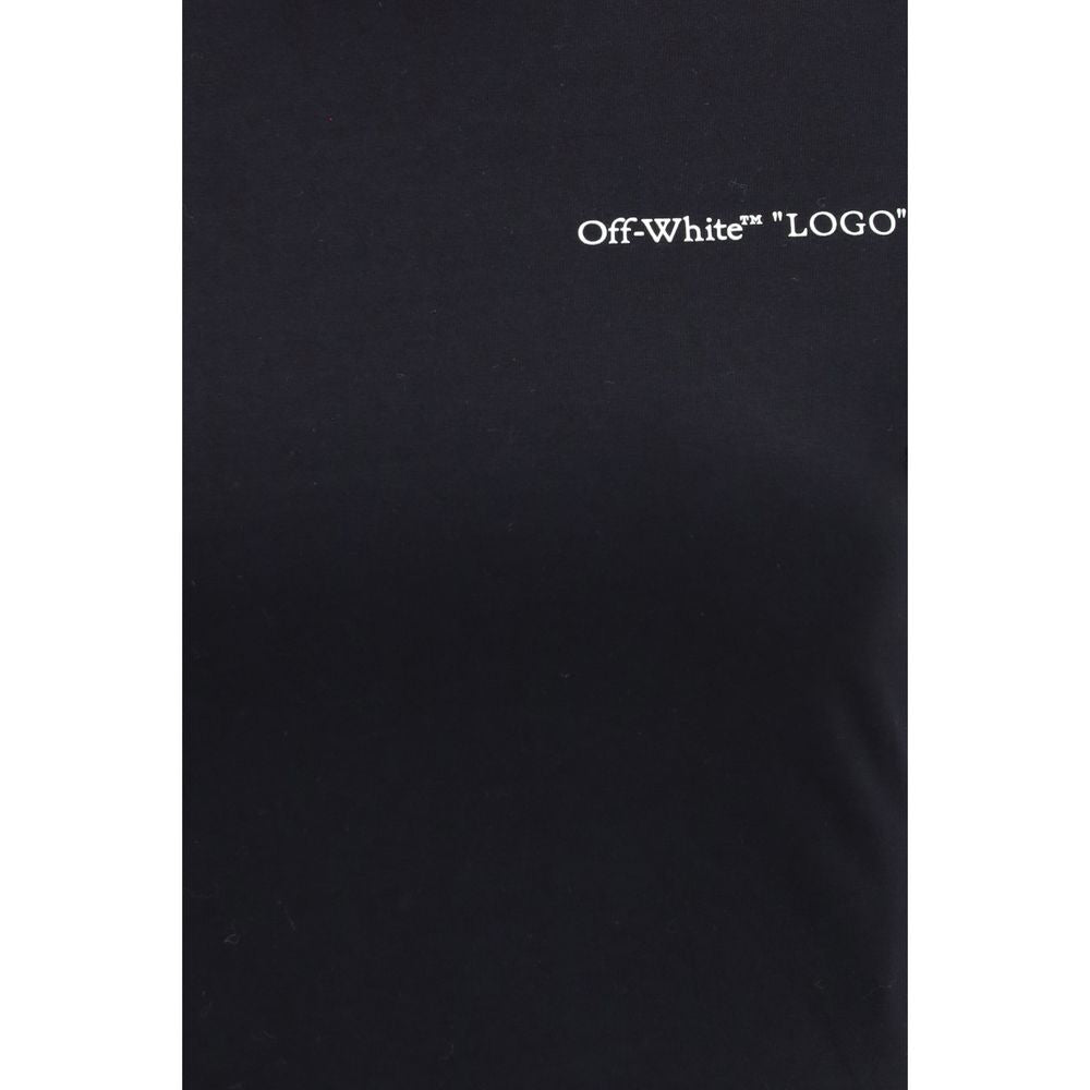T-Shirt by Off-White for women in stretch cotton black, white & print showcases a fashionable silhouette, elegantly detailed with a fashionable and for a sophisticated, high-fashion look.