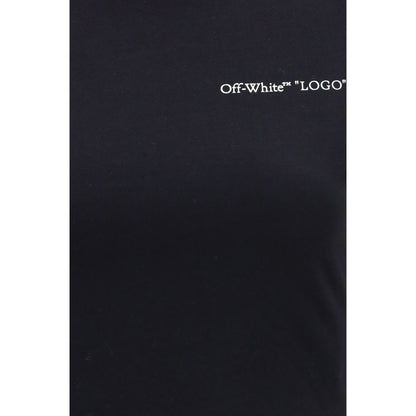 T-Shirt by Off-White for women in stretch cotton black, white & print showcases a fashionable silhouette, elegantly detailed with a fashionable and for a sophisticated, high-fashion look.