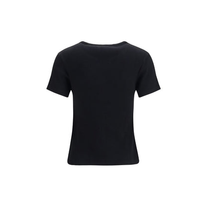 T-Shirt by Off-White for women in stretch cotton black, natural & white showcases a chic silhouette, artfully detailed with a chic crew neckline and for a chic finish.