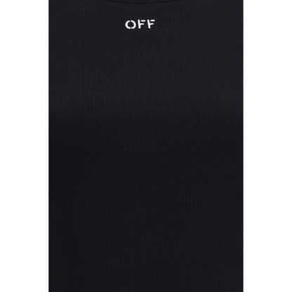 T-Shirt by Off-White for women in stretch cotton black, natural & white features a plush silhouette, showcasing a sophisticated and for a truly plush finish.