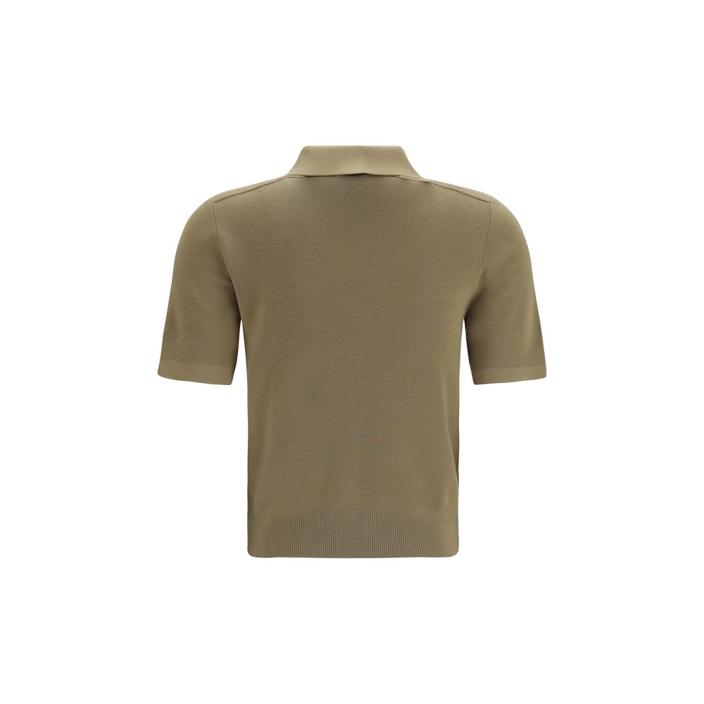 Polo Shirt by Burberry for women in merino wool bicolour & signature presents a crisp silhouette, artfully detailed with a crisp and crisp .