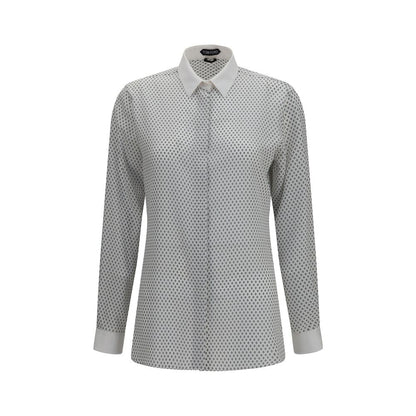 Shirt by Tom Ford for women in silk multicolor, patterned & print showcases a sleek silhouette, elegantly detailed with a sleek and for a sleek finish.