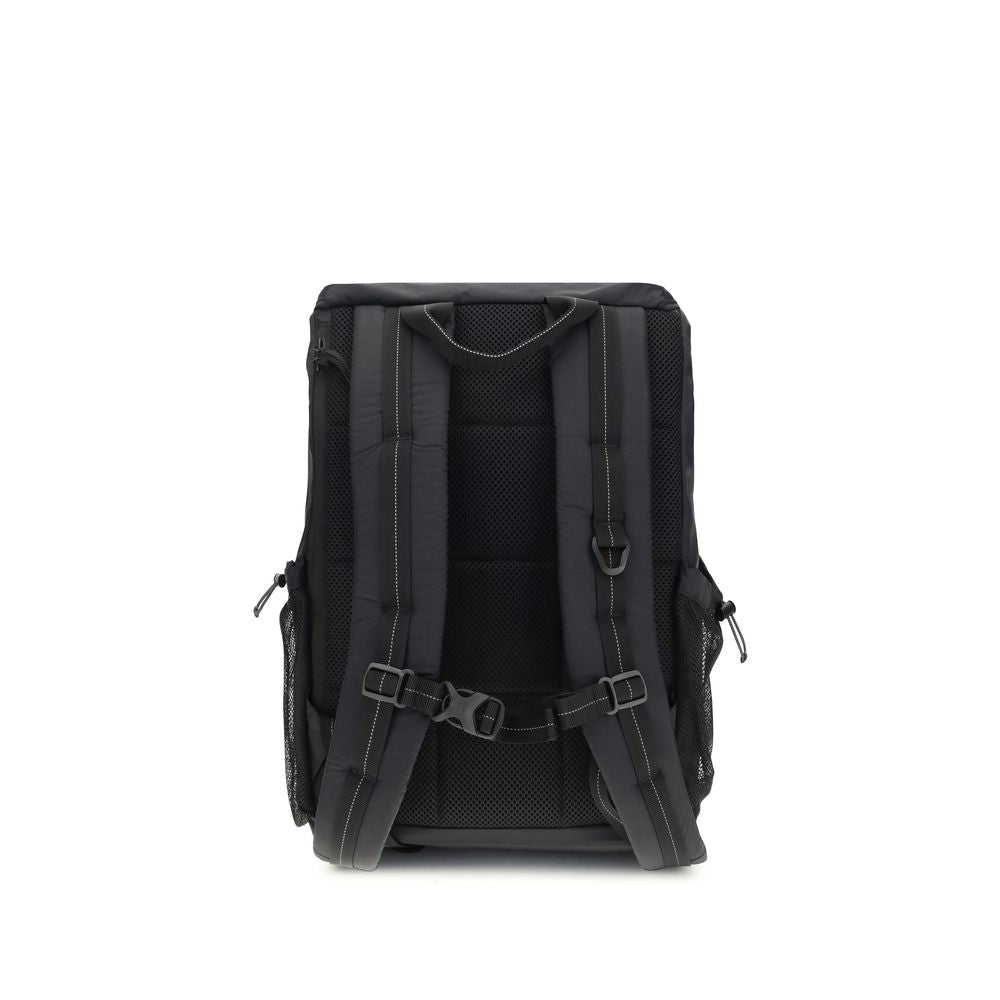 Drawstring Backpack by Parajumpers for men in nylon polyester faux leather & canvas black, yellow & signature features an ultra-portable silhouette from the Mitchell Nylon Polyester Faux Leather & Canvas Drawstring Backpack range, with a secure zipper, drawstring & buckle, ample external-pockets, internal-pockets & laptop-compartment, and versatile backpack-strap & adjustable-strap.