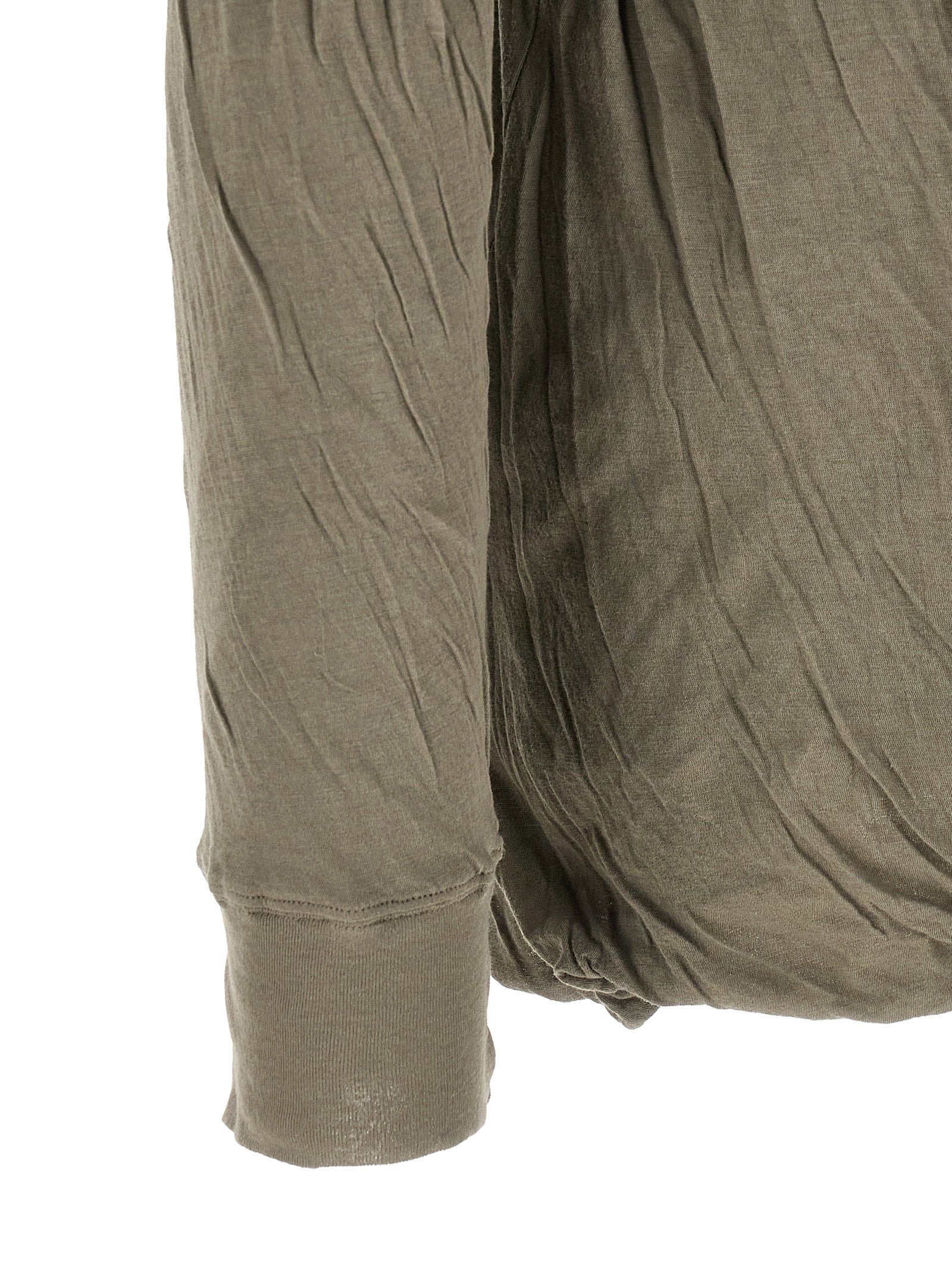 T-Shirt by Rick Owens for men in cotton gray & transparent features a plush silhouette, showcasing a sophisticated and for a truly plush finish.