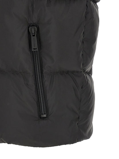 Vest by Dsquared² for men in polyester & feathers black features an on trend silhouette, showcasing a sophisticated and premium pockets & insulated for a truly on trend finish.