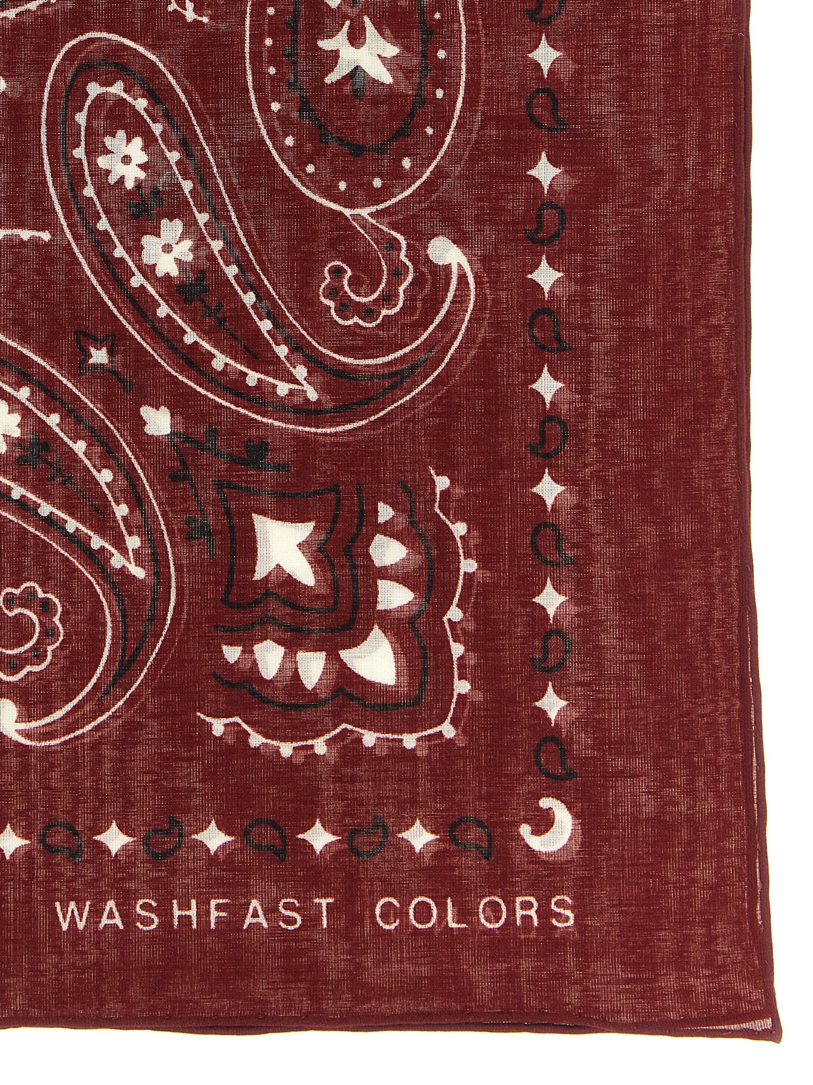 Scarf by Alanui for women in cotton canvas black, bordeaux, red, white, paisley & print presents a cosy silhouette, artfully capturing the sophisticated design and premium aesthetic of the Cotton Canvas Scarf.