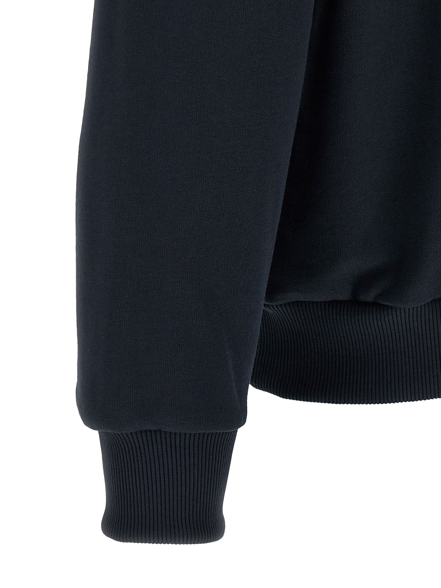 Sweatshirt Hoodie by Lacoste for men in poly cotton & crocodile skin leather blue features an dramatic silhouette, showcasing a sophisticated and dramatic for a refined, modern aesthetic.