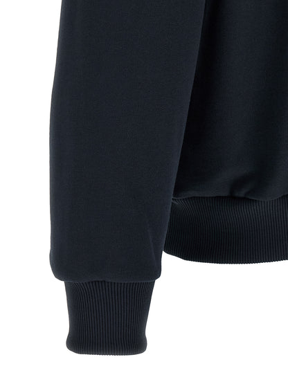 Sweatshirt Hoodie by Lacoste for men in poly cotton & crocodile skin leather blue features an dramatic silhouette, showcasing a sophisticated and dramatic for a refined, modern aesthetic.