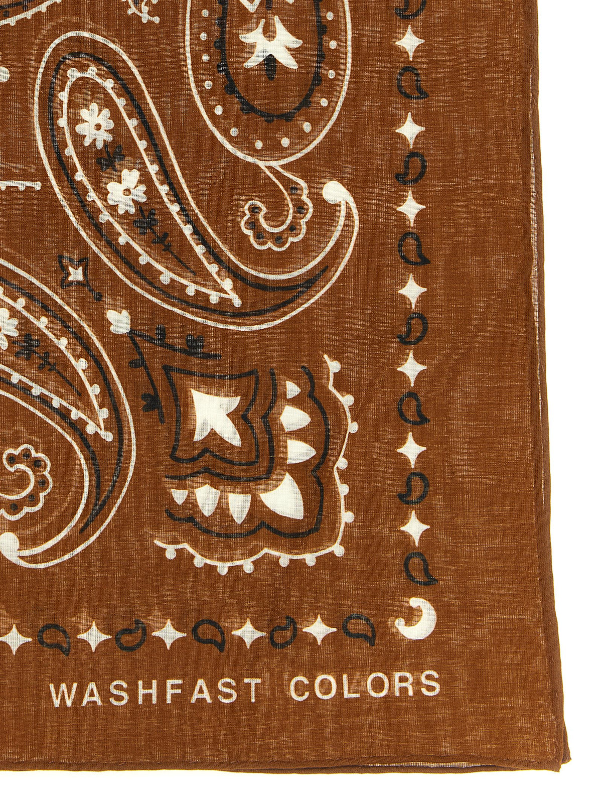 Alanui Cotton Scarf - Brown Paisley Floral Print