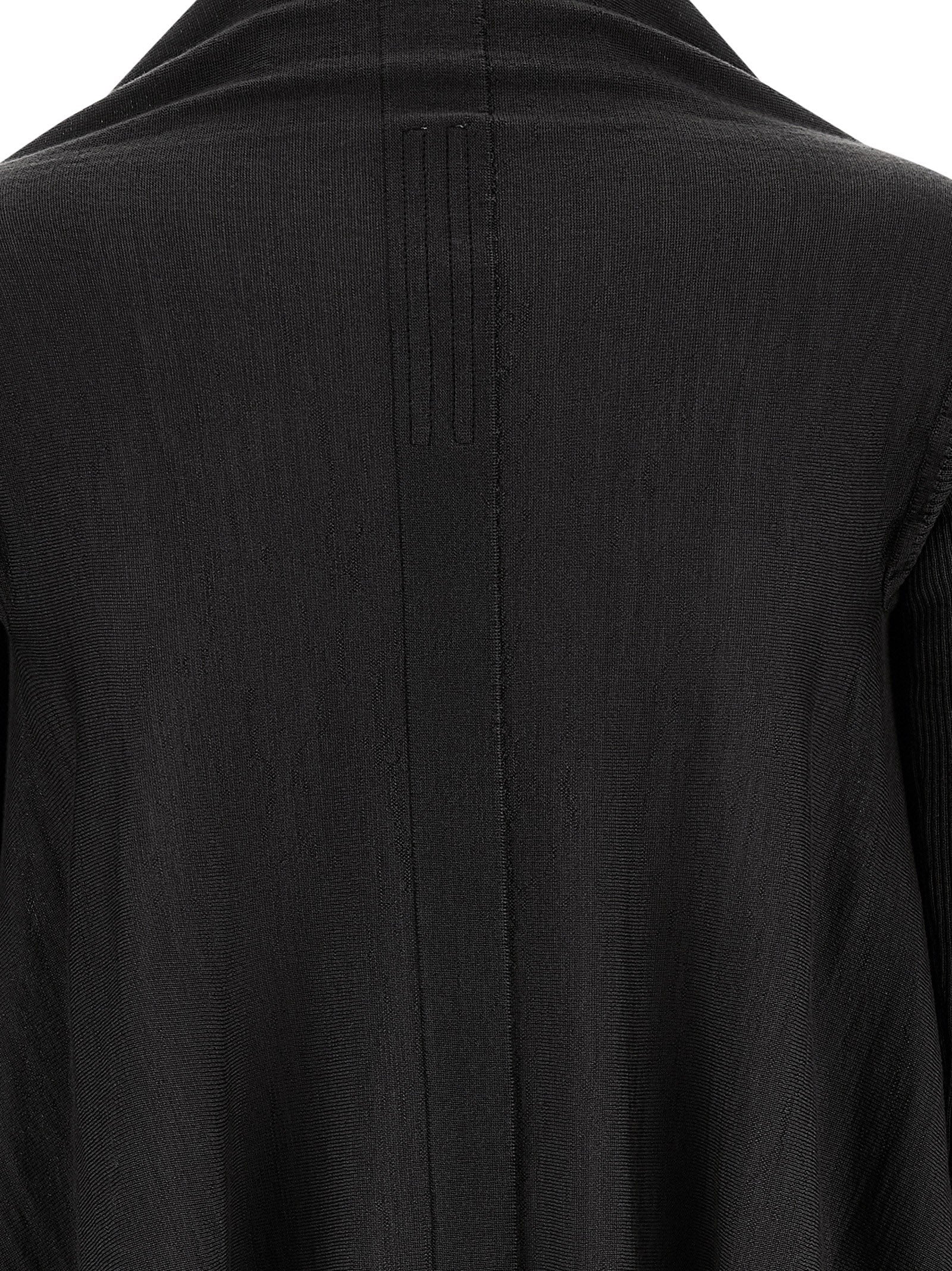 Cardigan by Rick Owens for women in cotton black features a nuanced silhouette with a refined and nuanced detailing for a sophisticated look.