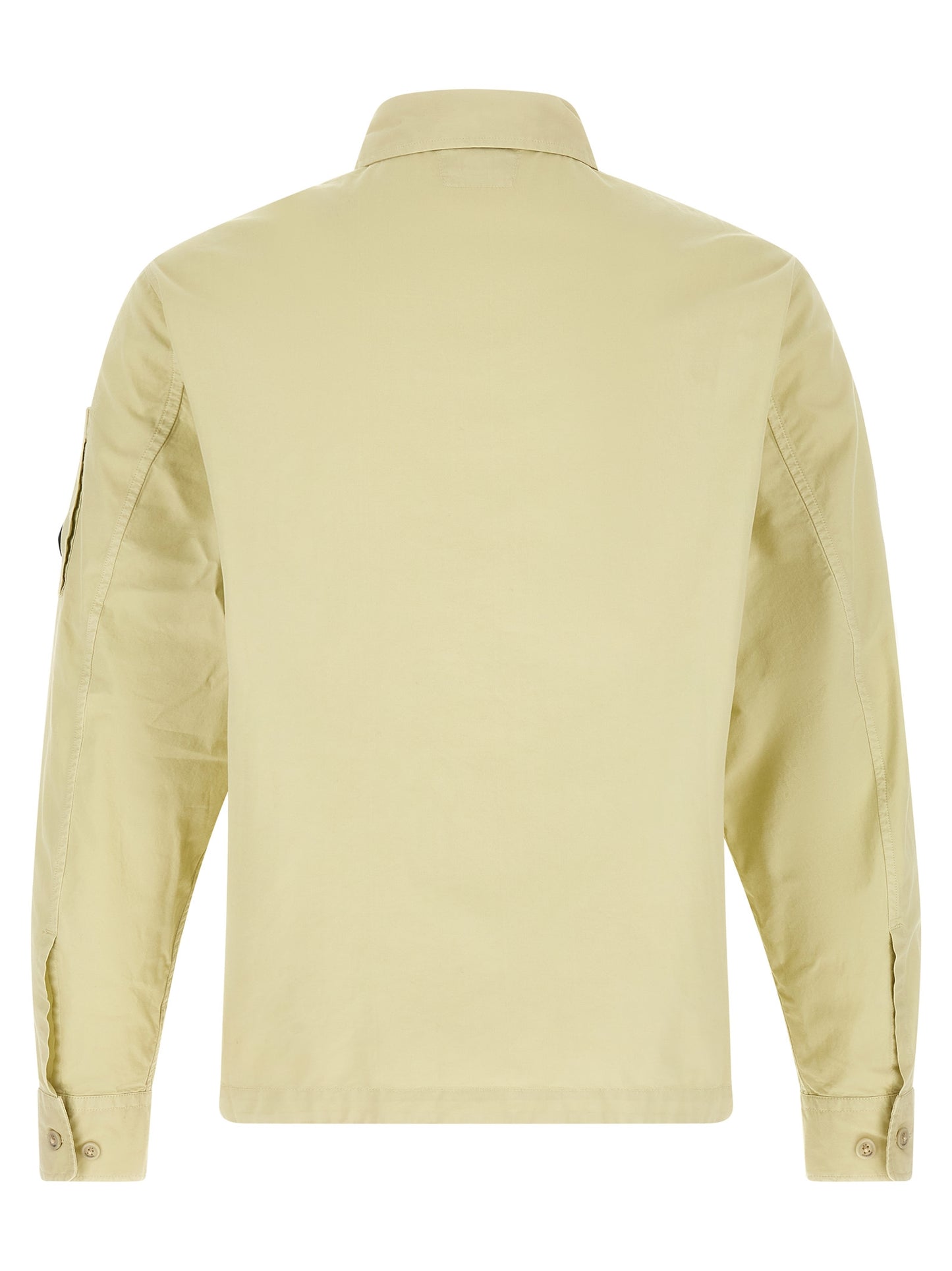 Overshirt by C.P. Company for men in cotton beige & sand presents a discerning silhouette, showcasing a sophisticated and for a truly discerning finish.
