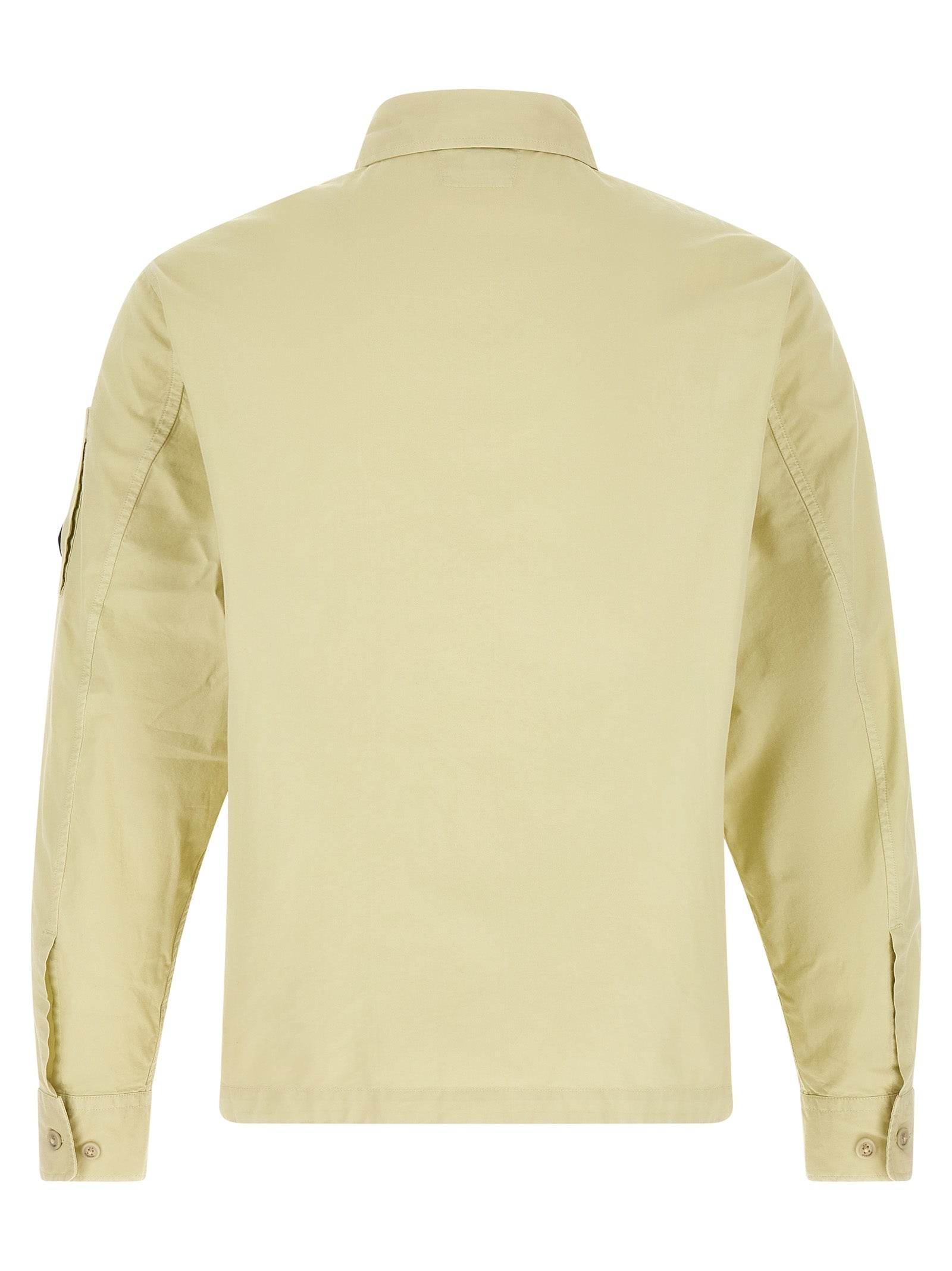 Overshirt by C.P. Company for men in cotton beige & sand presents a discerning silhouette, showcasing a sophisticated and for a truly discerning finish.