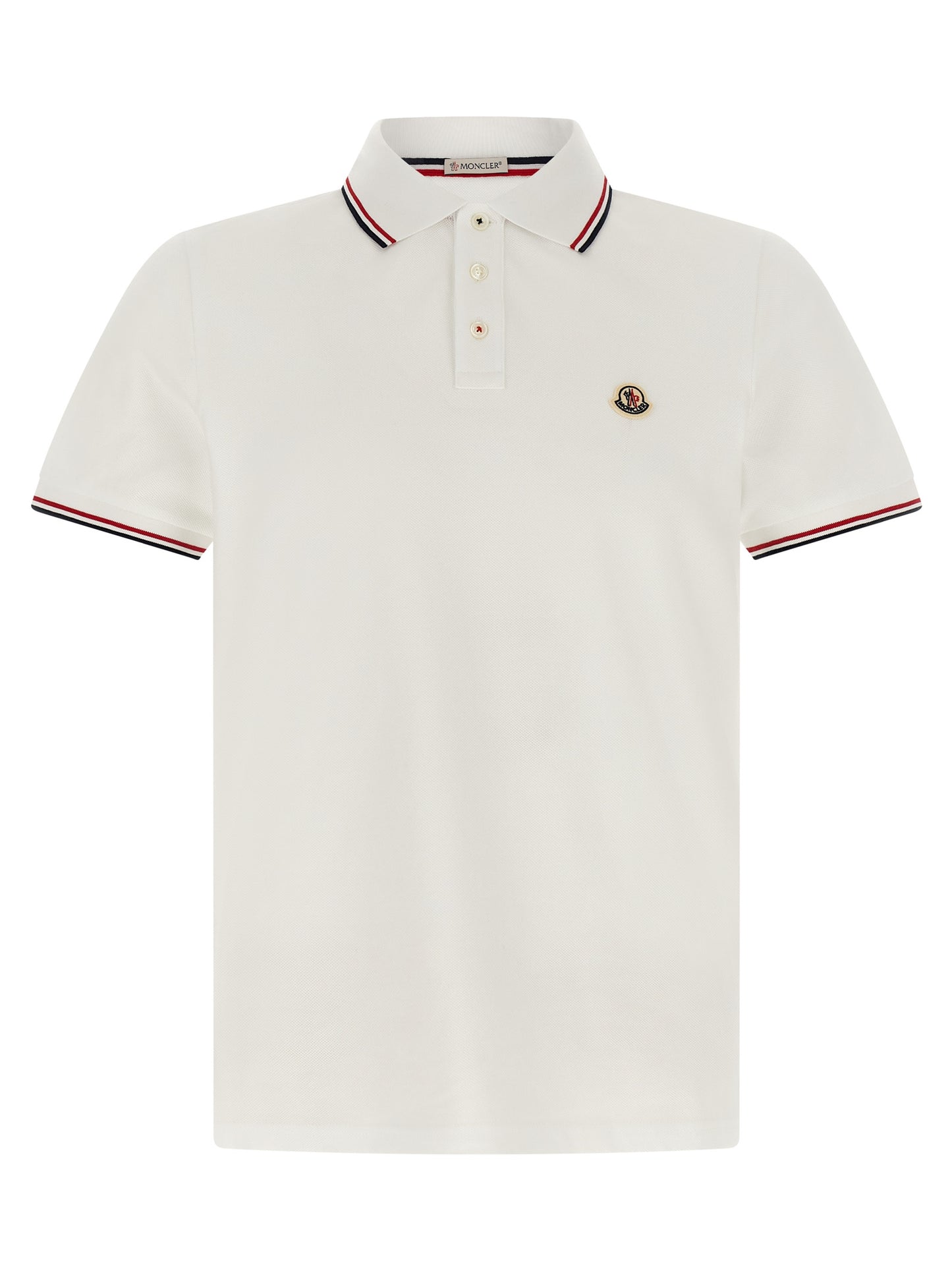 This Polo Shirt by Moncler for men in cotton felt white & striped presents a flawless silhouette, showcasing flawless detailing and a refined for a truly flawless aesthetic.