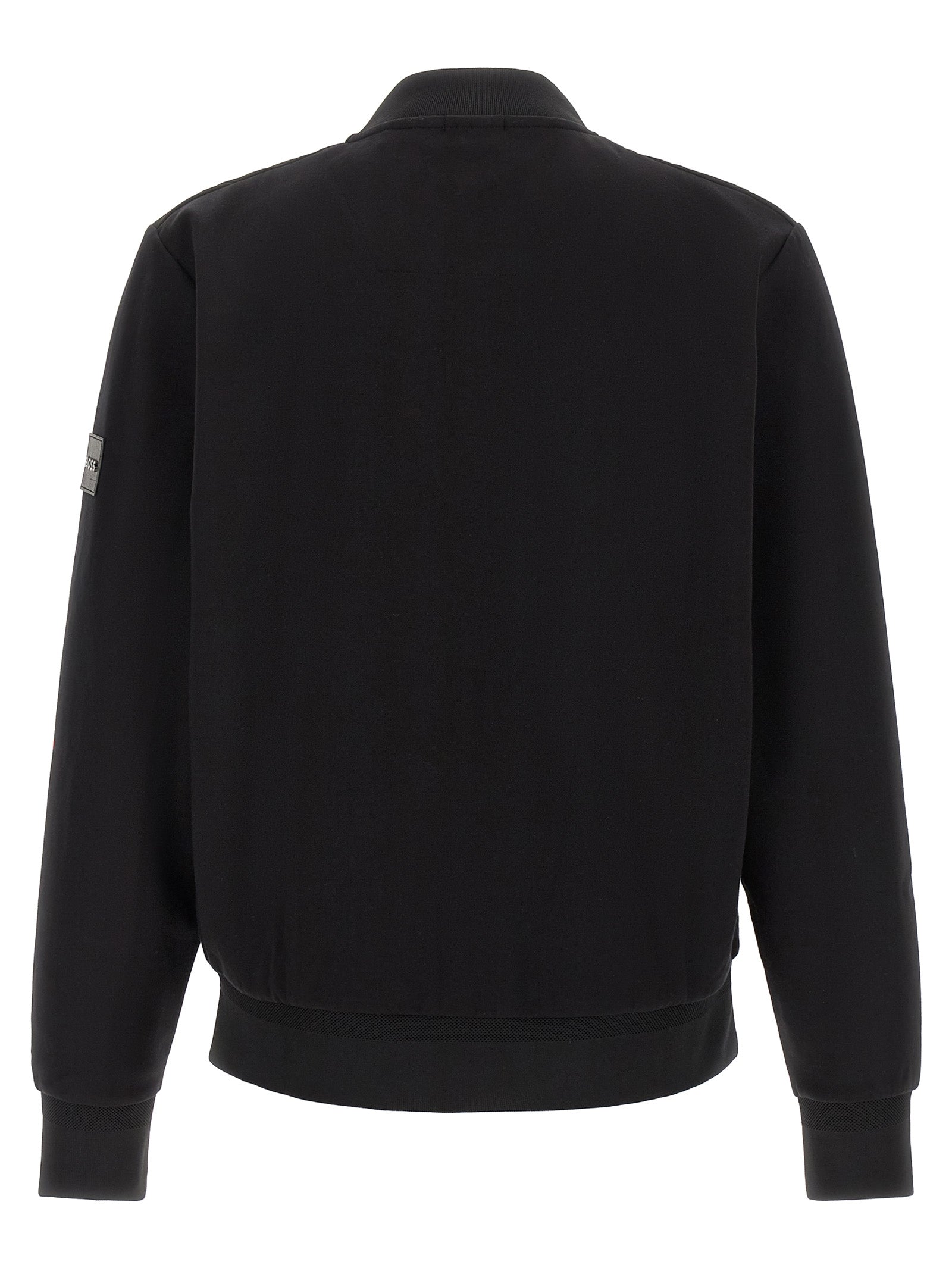 Sweatshirt by Hugo Boss for men in cotton polyester black showcases a slouchy chic silhouette, artfully detailed with a slouchy chic and for a slouchy chic finish.