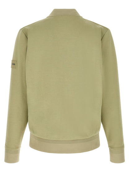 Sweatshirt by Hugo Boss for men in cotton polyester bicolour & green features an enviable silhouette, showcasing a premium and refined for a truly enviable finish.