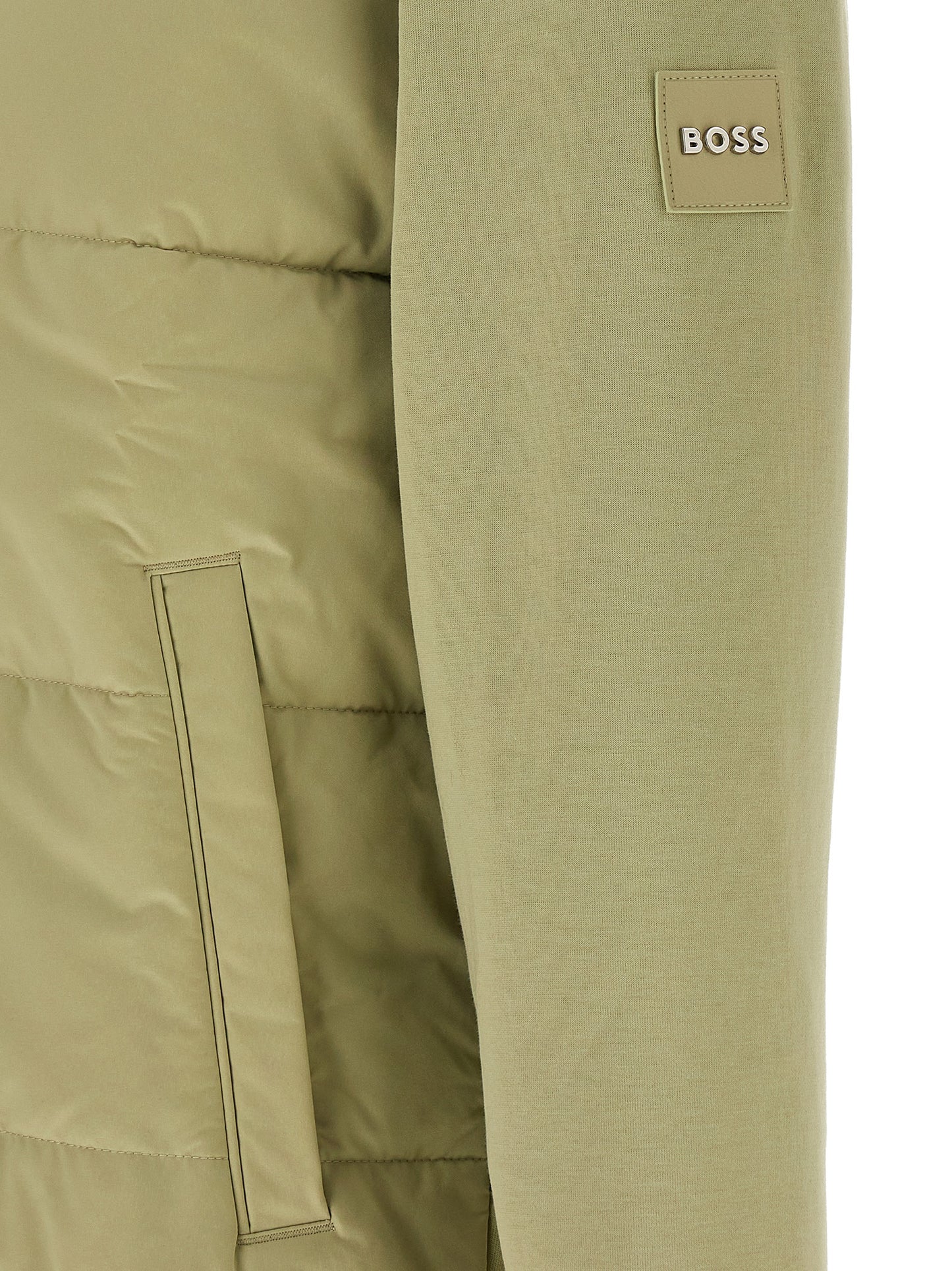 Sweatshirt by Hugo Boss for men in cotton polyester bicolour & green presents a smart casual silhouette, featuring a smart casual and for a sophisticated look.