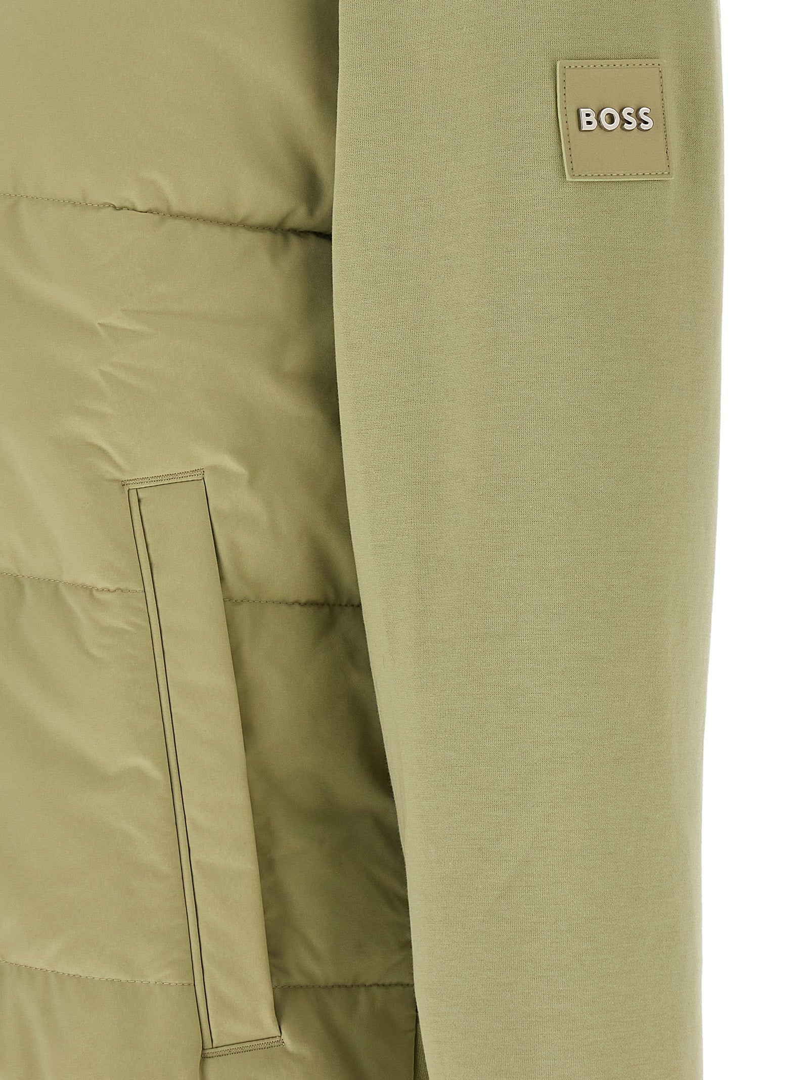 Sweatshirt by Hugo Boss for men in cotton polyester bicolour & green presents a smart casual silhouette, featuring a smart casual and for a sophisticated look.