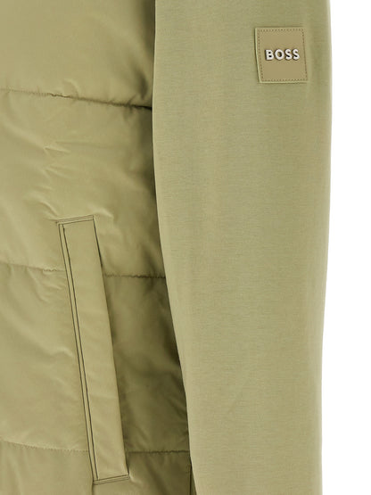 Sweatshirt by Hugo Boss for men in cotton polyester bicolour & green presents a smart casual silhouette, featuring a smart casual and for a sophisticated look.