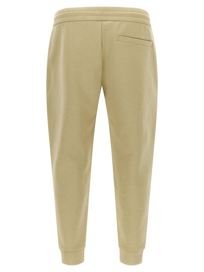 Joggers by Hugo Boss for men in cotton polyester beige & monogram features an refined tailoring silhouette, showcasing a premium with a and long cut for a refined tailoring look.