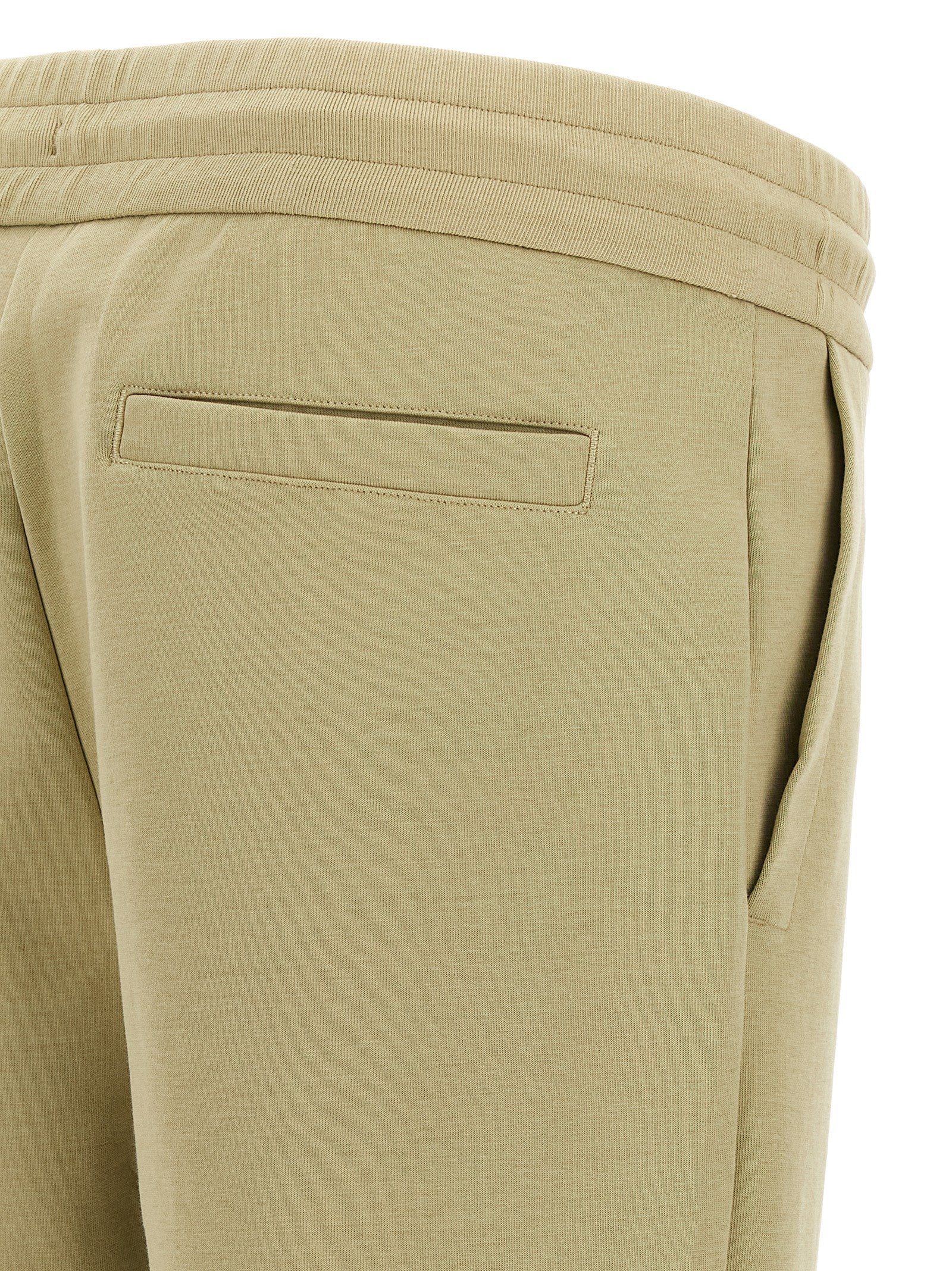 Joggers by Hugo Boss for men in cotton polyester beige & monogram features an sophisticated and with a precise long, creating a sophisticated and sophisticated silhouette.