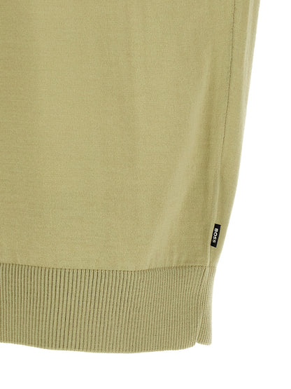 T-Shirt by Hugo Boss for men in merino virgin wool bicolour & green features an edgy silhouette, meticulously detailed with a sophisticated and for a truly edgy finish.
