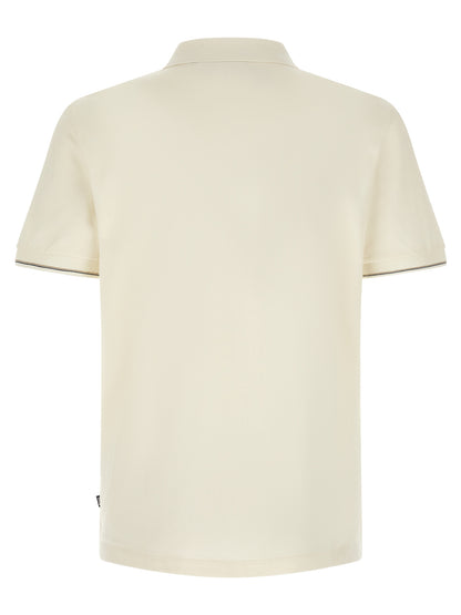 Polo Shirt by Hugo Boss for men in cotton beige & striped showcases a enviable silhouette, featuring a refined and for a enviable finish.
