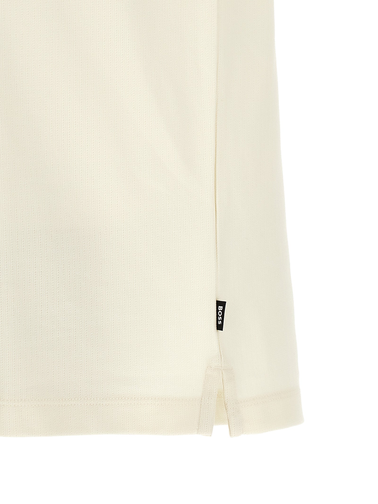 Polo Shirt by Hugo Boss for men in cotton beige & striped presents a sleek silhouette, featuring a refined and for a sleek finish.
