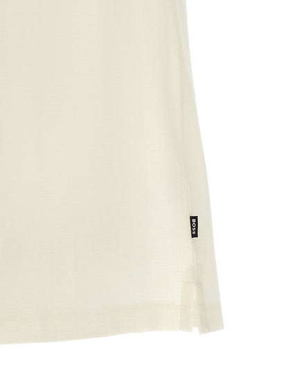 Polo Shirt by Hugo Boss for men in cotton white presents a distinguished silhouette, showcasing a sophisticated and distinguished for a truly distinguished finish.