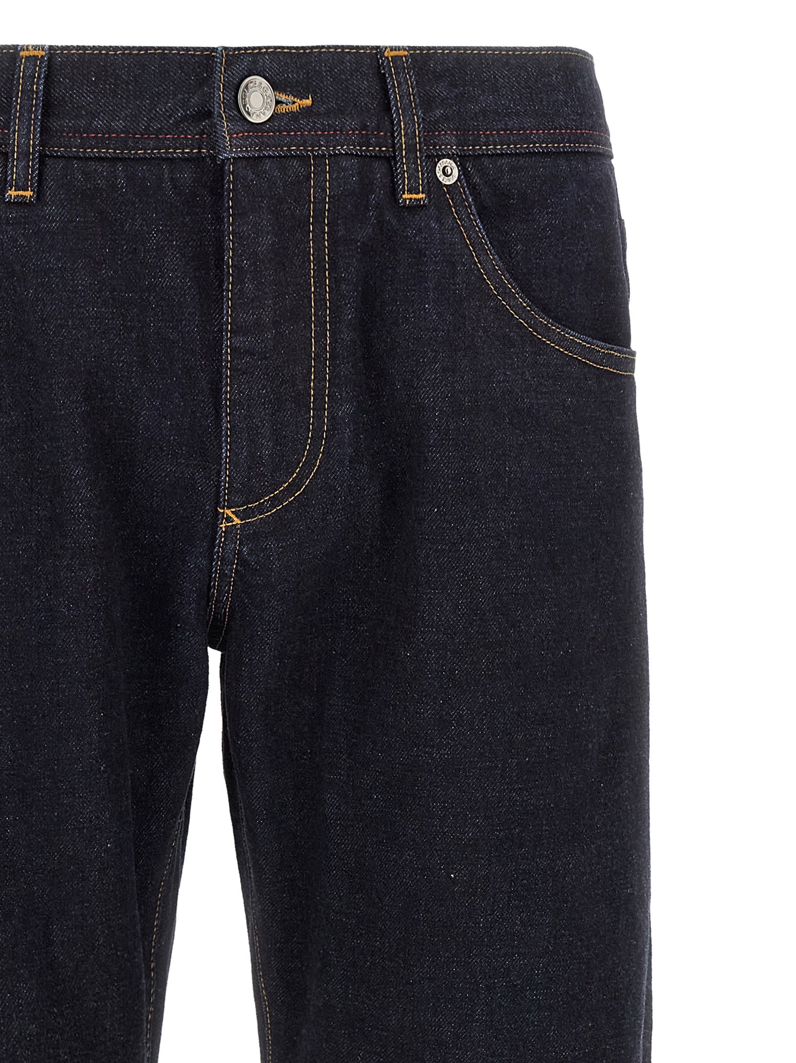 Jeans by Dolce & Gabbana for men in denim cotton blue, indigo & signature features a refined silhouette with a refined , defined by a and a refined long for a refined finish.