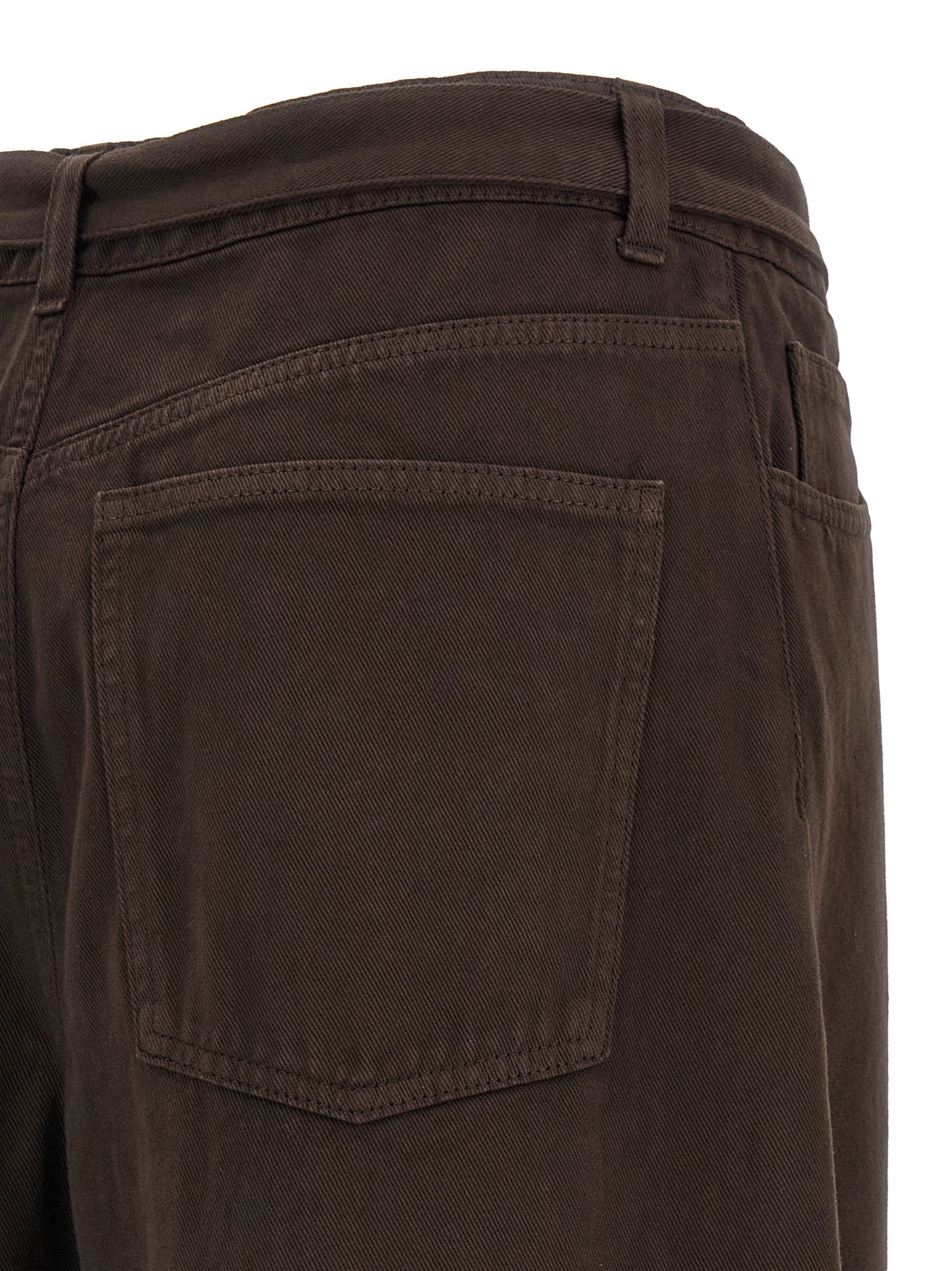Jeans by Twinset for women in denim cotton brown & gold presents a refined pantology silhouette, artfully defined by a refined pantology relaxed-fit, long, and a sophisticated high rise.