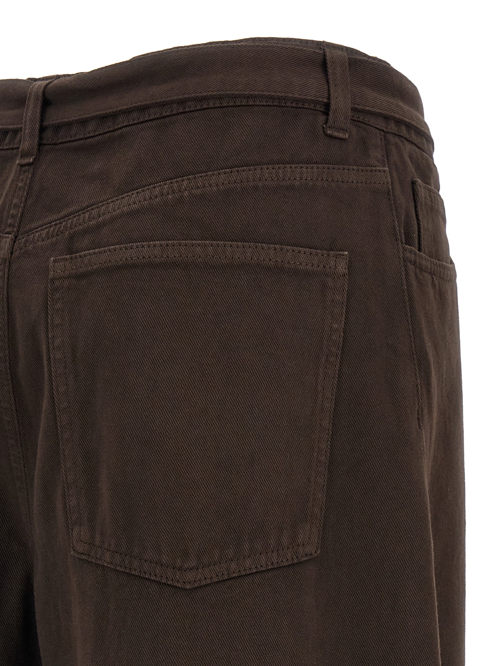 Jeans by Twinset for women in denim cotton brown & gold presents a refined pantology silhouette, artfully defined by a refined pantology relaxed-fit, long, and a sophisticated high rise.