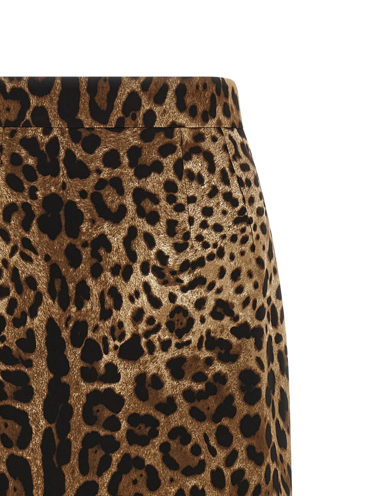 Skirt by Dolce & Gabbana for women in stretch viscose brown, leopard-print & print features a sublime silhouette, showcasing the sublime design of the Women's High Rise Stretch Viscose Skirt in a sophisticated midi.